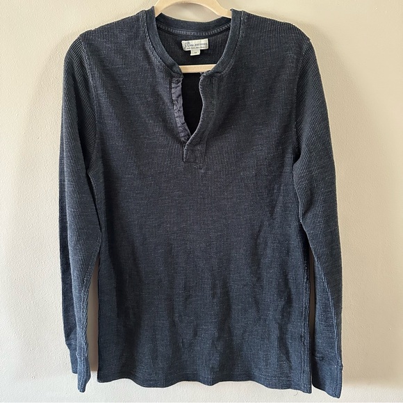 J. Crew Knit Goods Men’s Gray Medium Thermal Long Sleeve - Picture 1 of 4